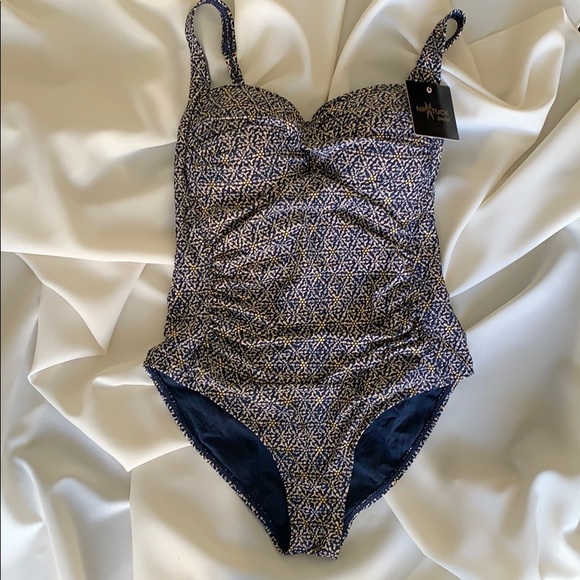 NIP TUCK SWIM Other - Nip Tuck Swim one piece navy gold accents
